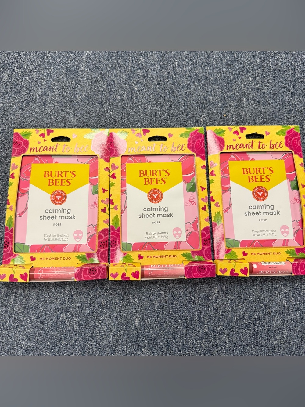 Burt’s Bees Face Mask & Lipstick Bundle Lot Valentines Day Edition NWT